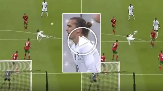 Watch: Antoine Griezmann's Fabulous Bicycle Goal VS Bulgaria - Antoine Griezmann