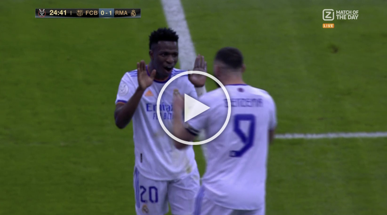 Watch Viniciur Jr Scores Amazing Goal Barcelona 01